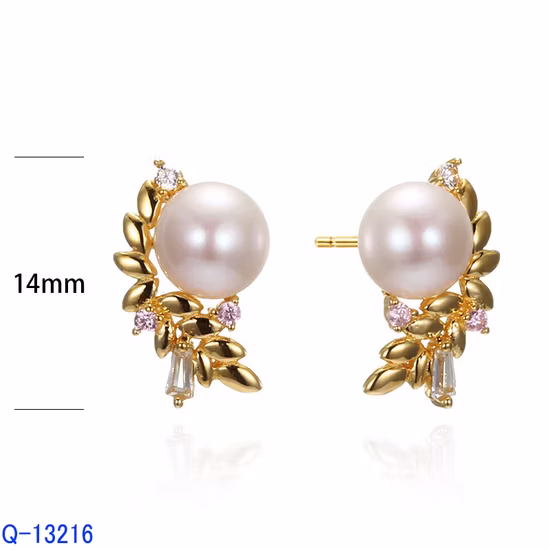 Pendientes colgantes de plata de ley 925 con circonita cúbica y perlas de agua dulce, joyería de cobre y latón a la moda para mujer