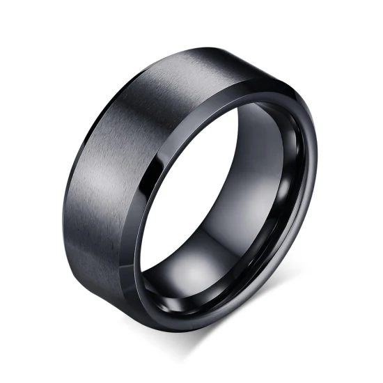 Anillo de tungsteno para hombre de 8 mm de moda